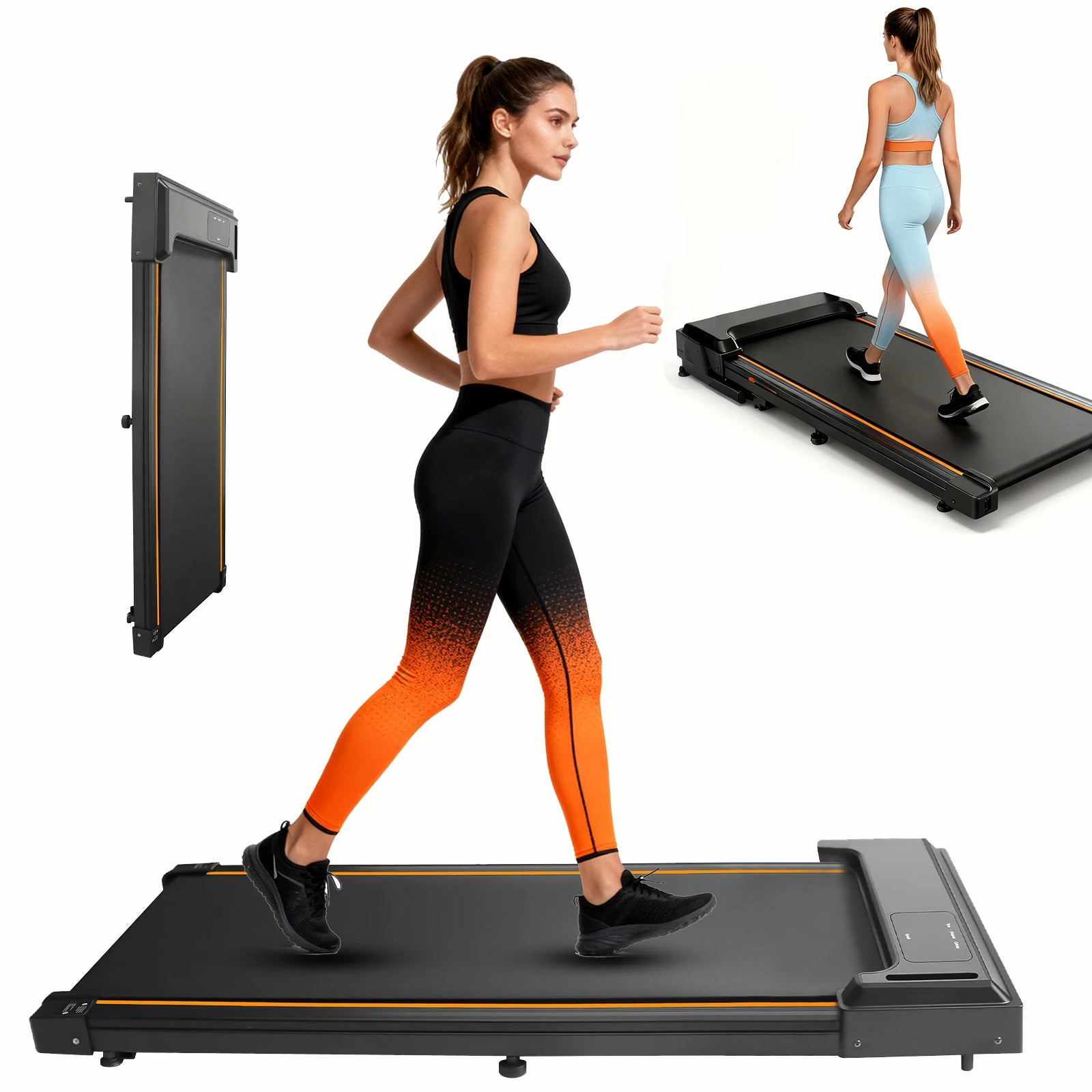 Slim Walking Pad Quiet Foldable, Non-Slip Belt