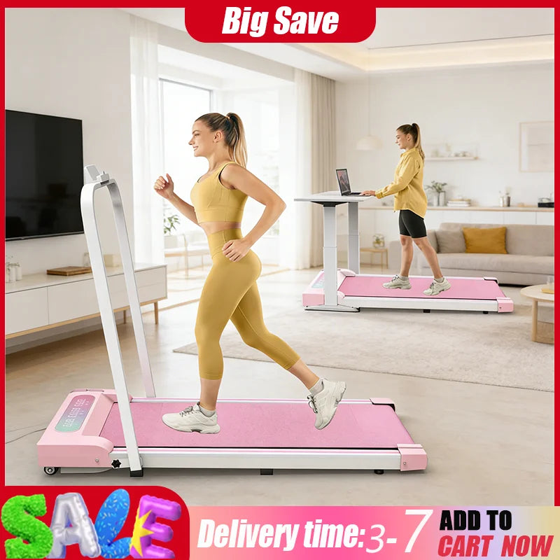 Walking pad with tablet holder  with LED Bluetooth