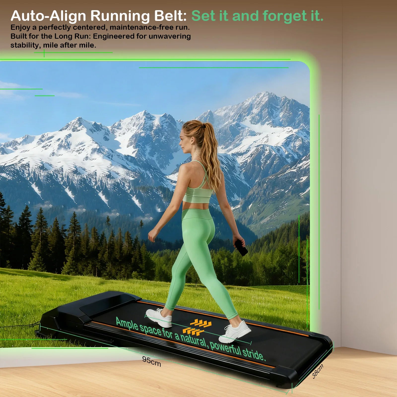 Walking Pad Speed 1-10km/h Low noise  264LBS LED Display