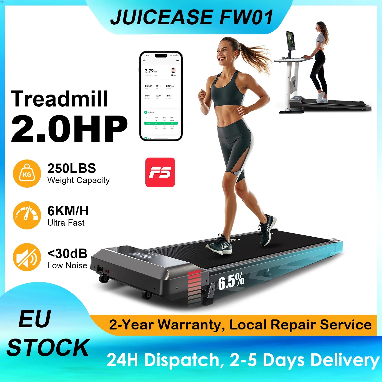 6KM/H Walking Pad for Home Office