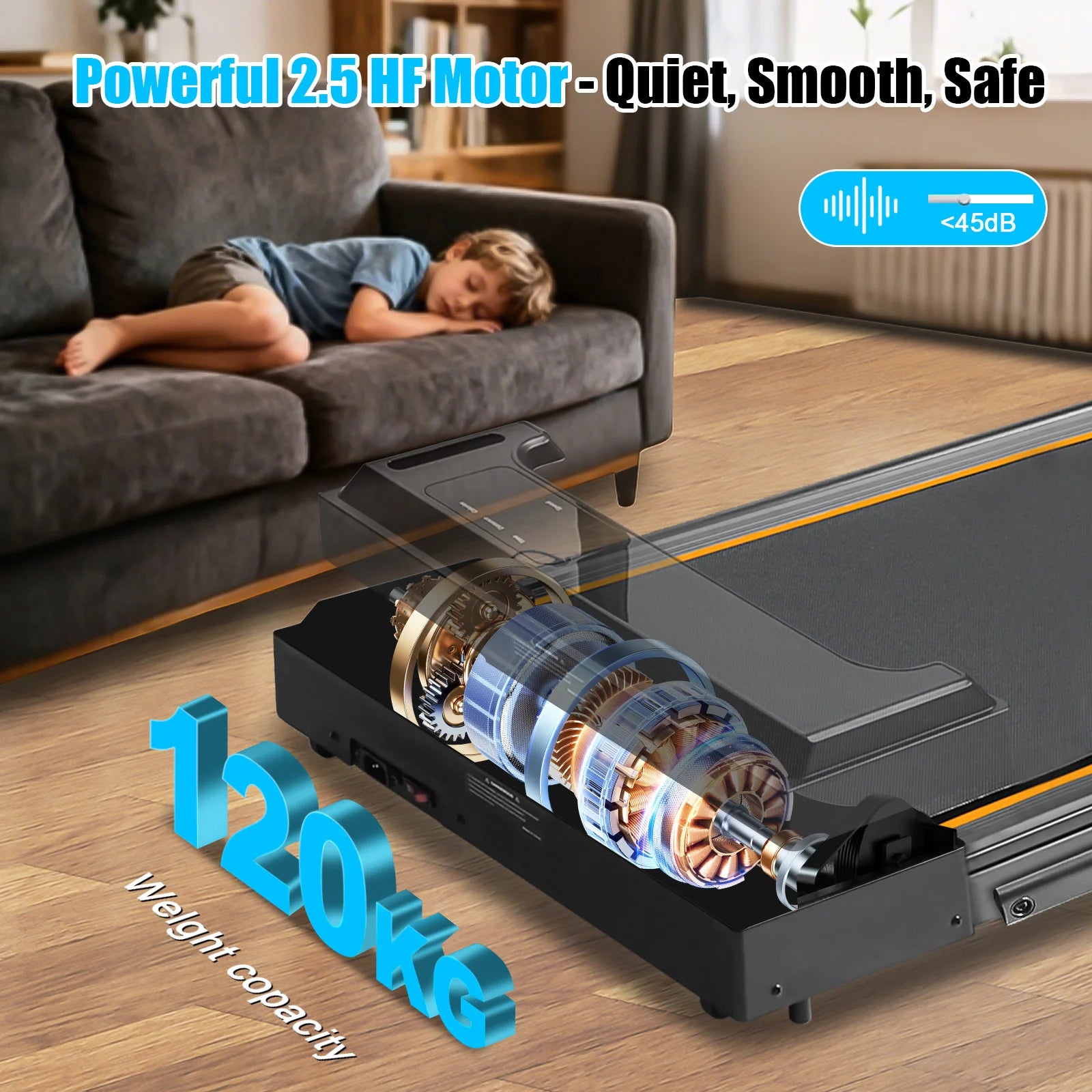 Home/Office walking pad with Motor Speed 1-10 km/h