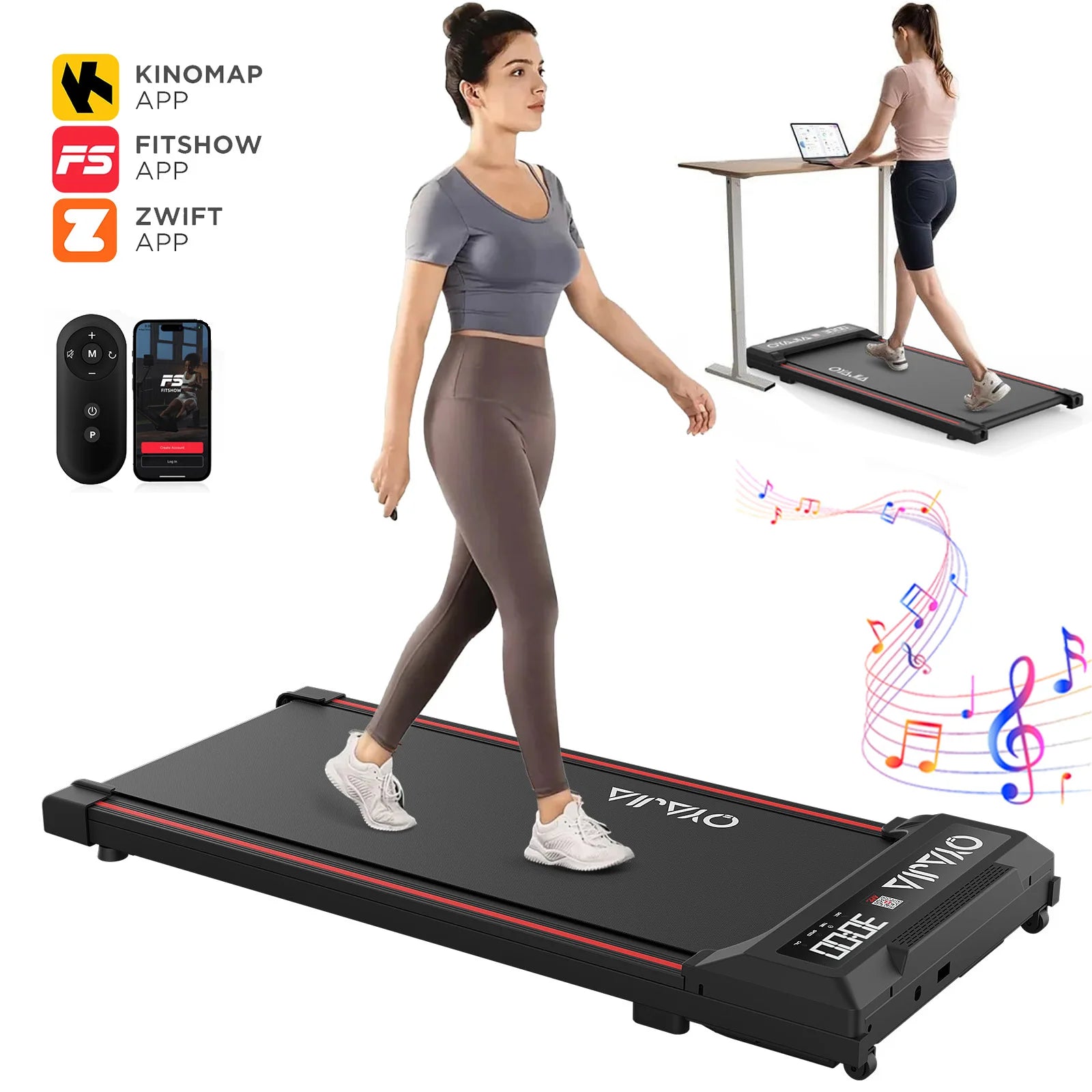 Home walking pad with remote control operation+music function