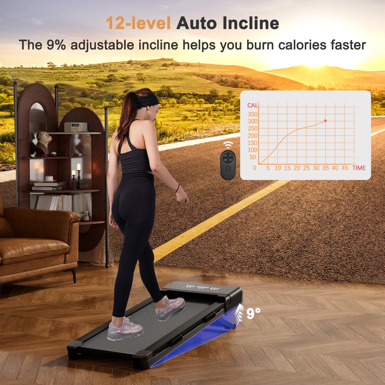 Foldable walking pad  LCD Screen