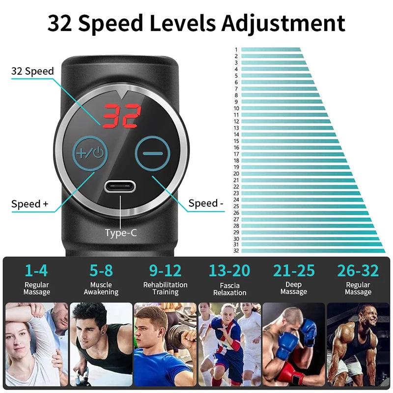 32/6 Speed Electric Massage Gun