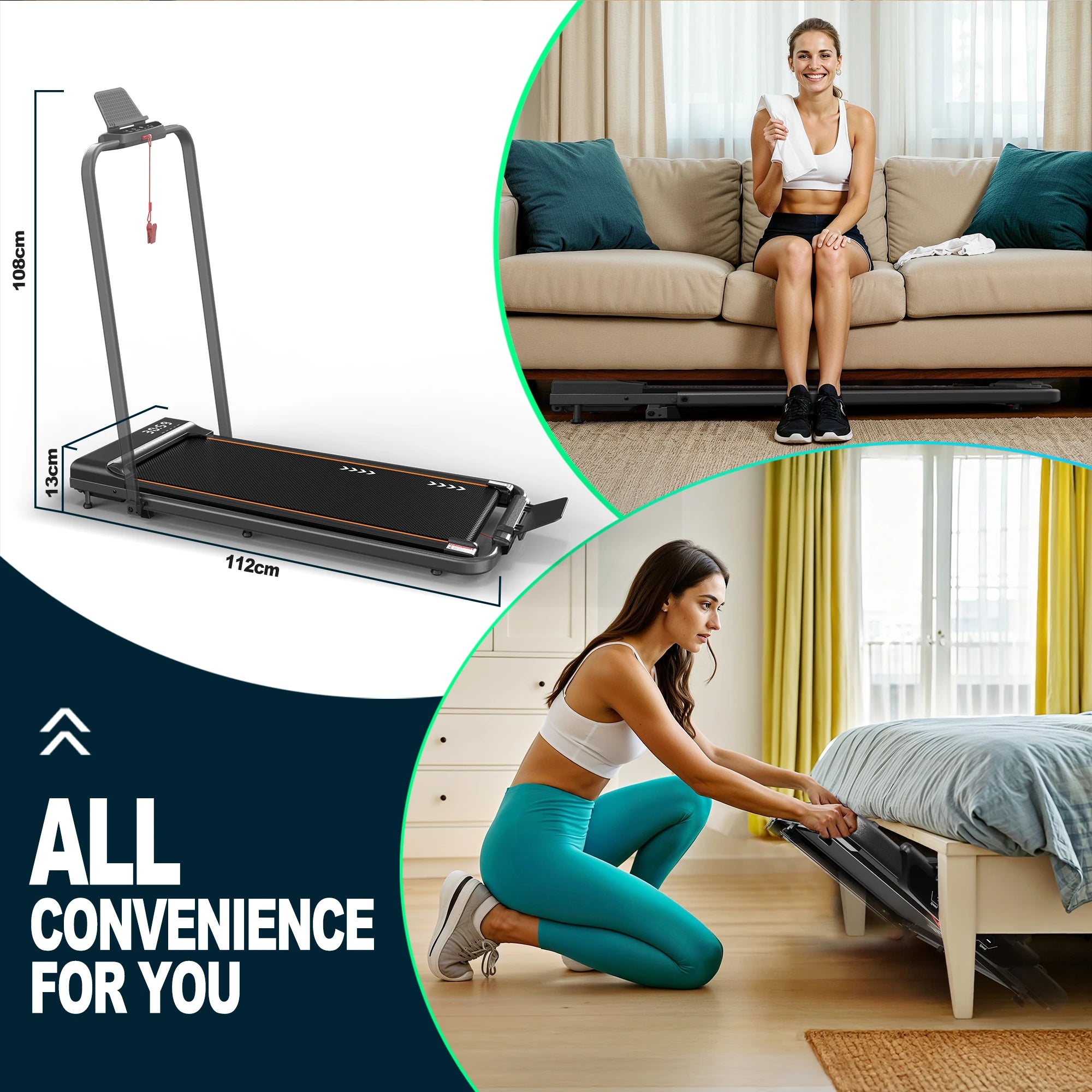 Mettlematic Adjustable Walking Pad 1-12Km/H