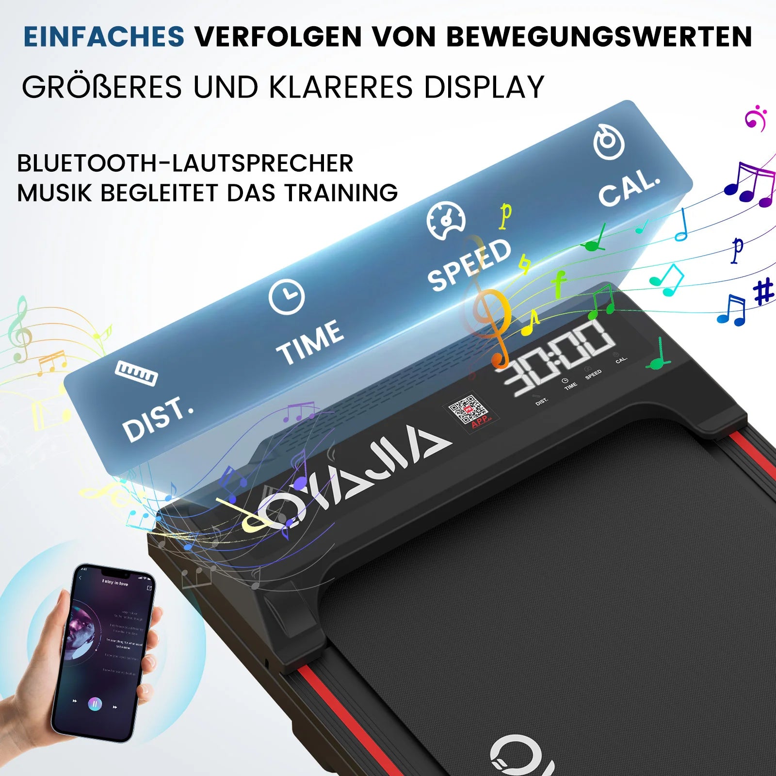 Home walking pad with remote control operation+music function