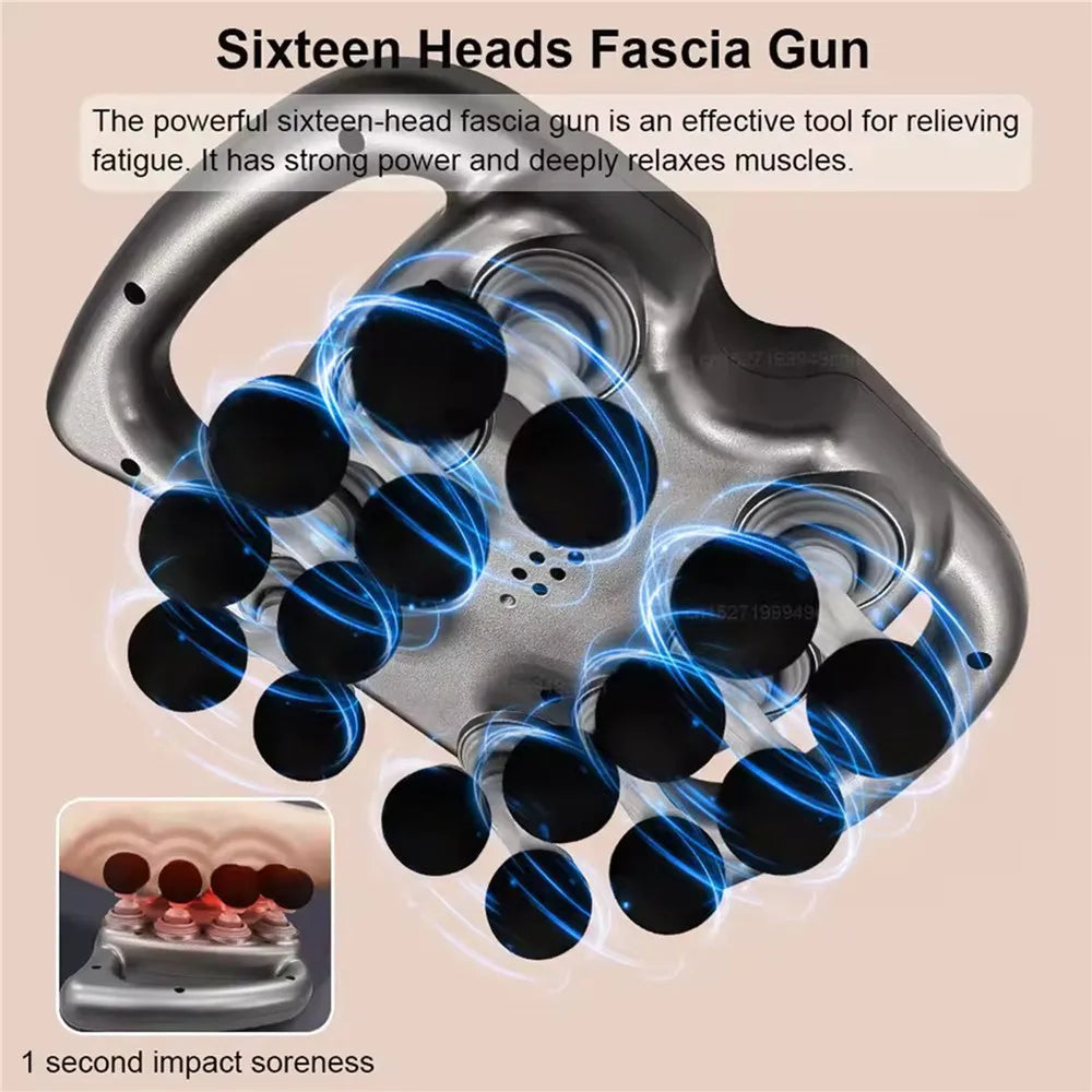 16-Heads Body Massage Gun