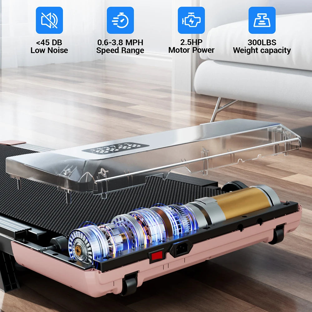 Foldable 6% Slope Under Desk  Quiet Walking Pad