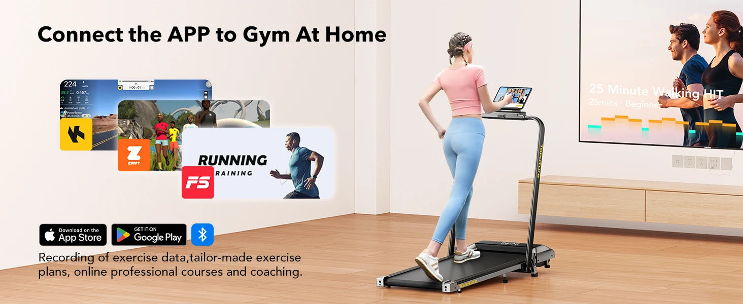 Walking Pad,  Foldable Design,  With Data Memory