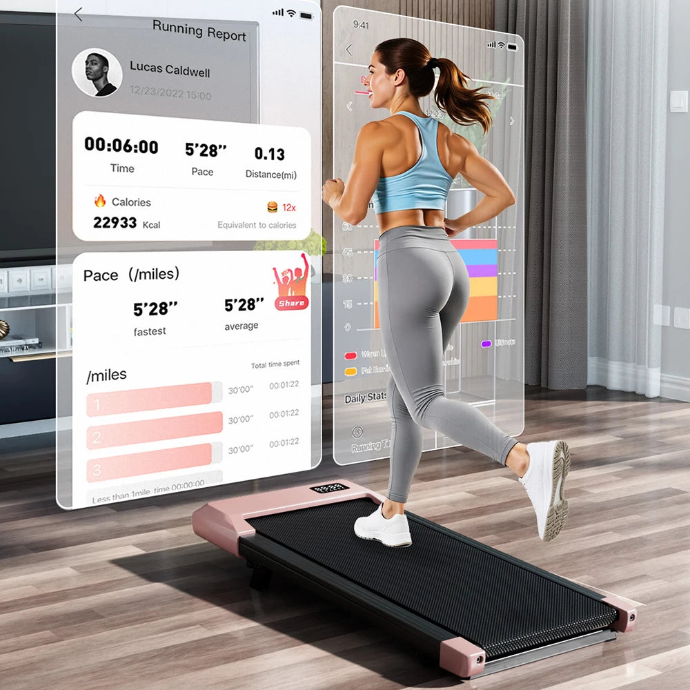 Foldable 6% Slope Under Desk  Quiet Walking Pad