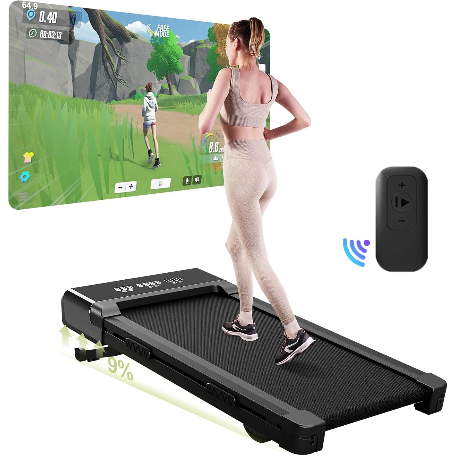 Foldable walking pad  LCD Screen