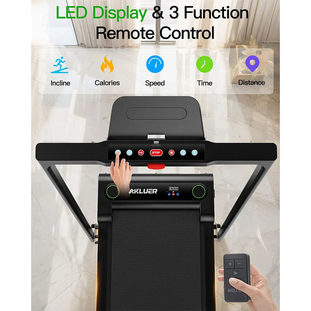 Walking Pad with LED Screen & Remote Control 150kg Capacity