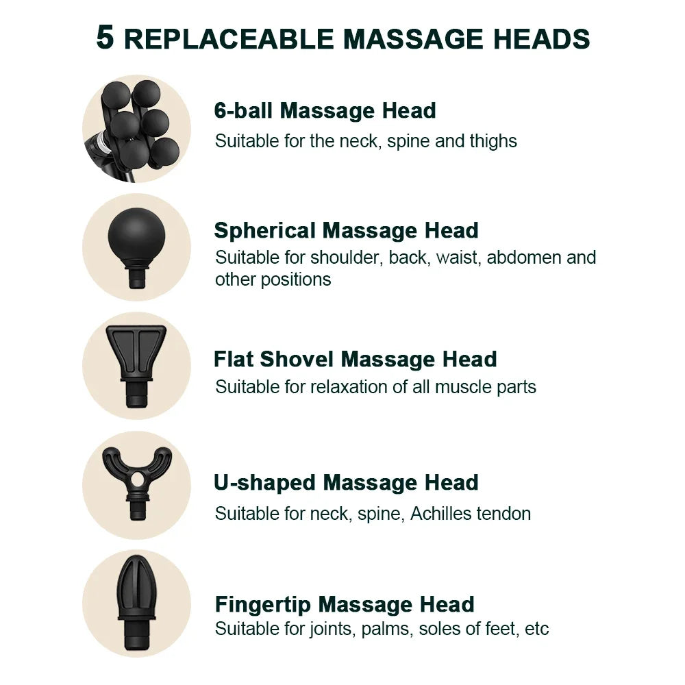6-Heads Body Massage Gun