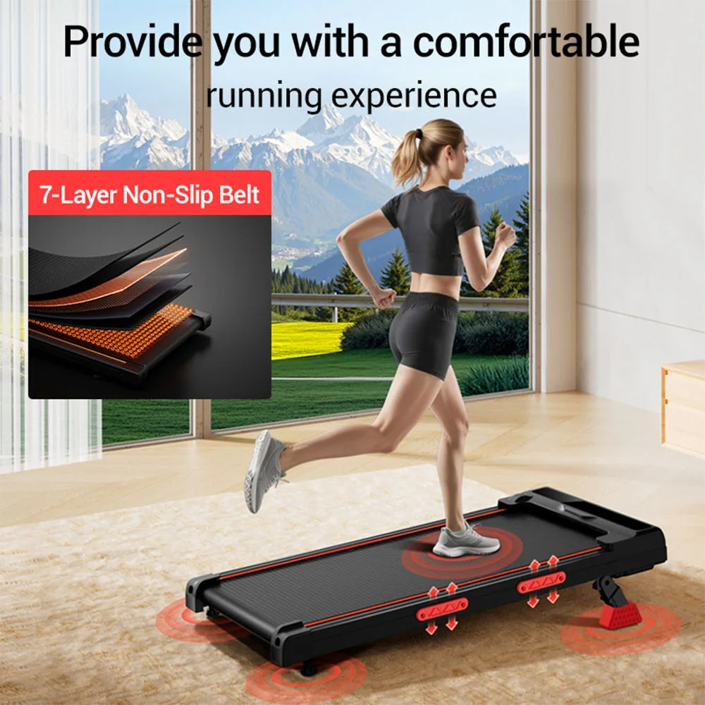 Walking Pad with 16% Incline, Triple Shock Absorption, 10km/h Speed