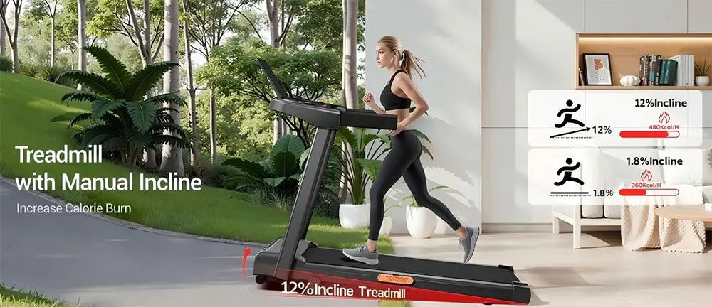 Electric walking pad 12KM/H, Foldable for home