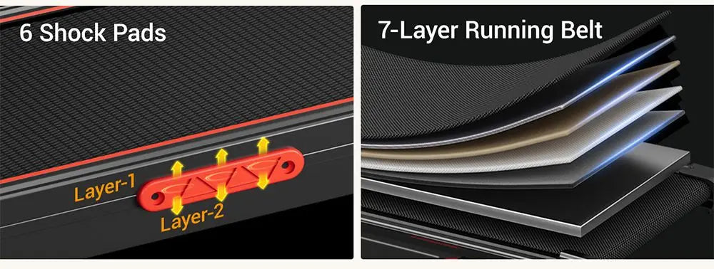 Walking Pad with 16% Incline, Triple Shock Absorption, 10km/h Speed