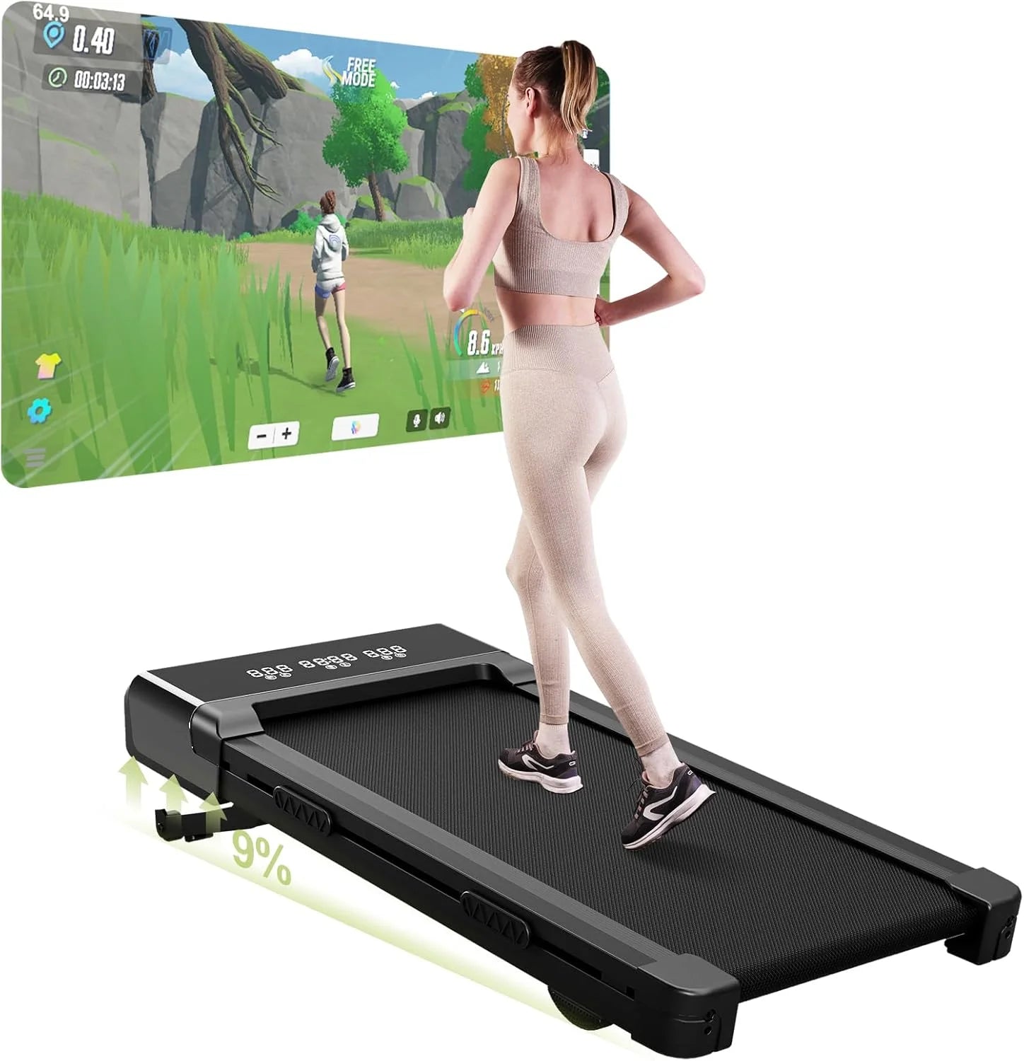 Foldable walking pad  LCD Screen