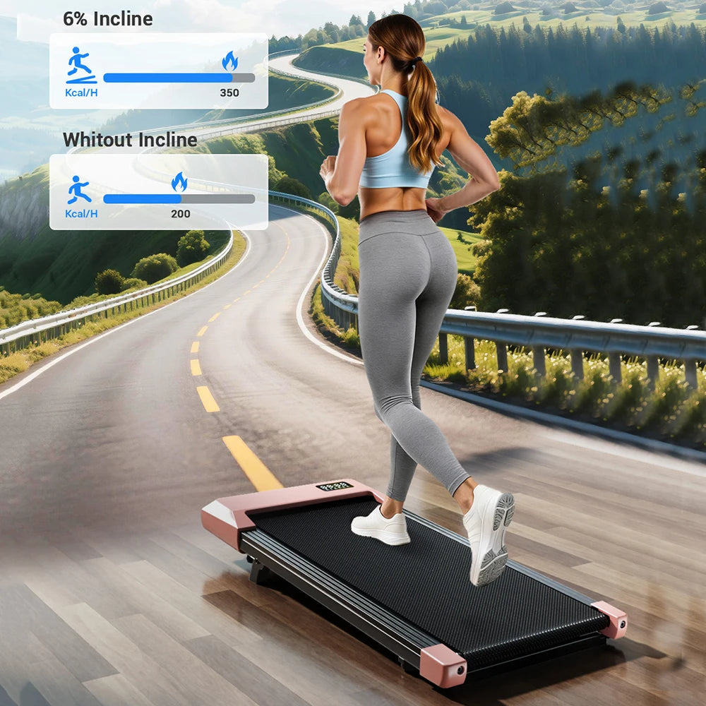 Foldable 6% Slope Under Desk  Quiet Walking Pad