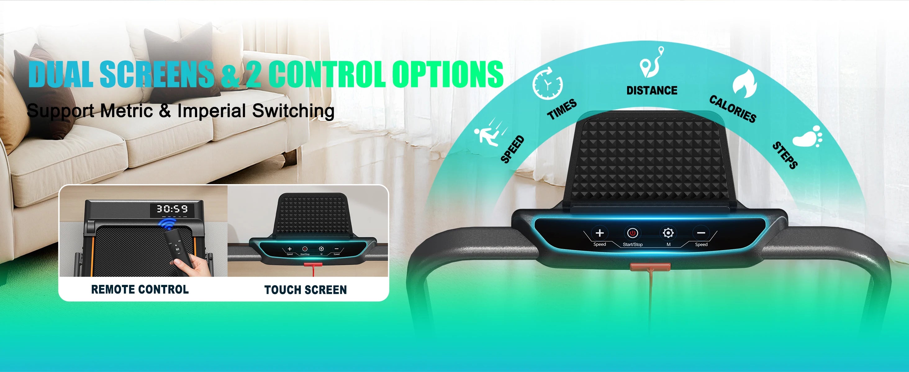 Mettlematic Adjustable Walking Pad 1-12Km/H