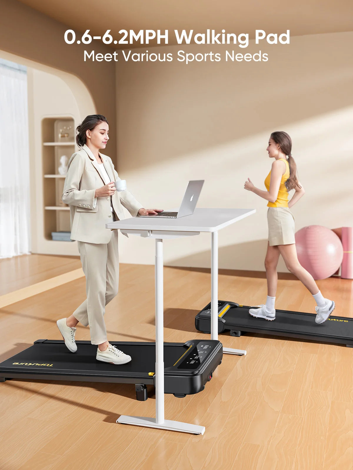 Walking Pad 10km/h , 130kg Capacity for Home/Office