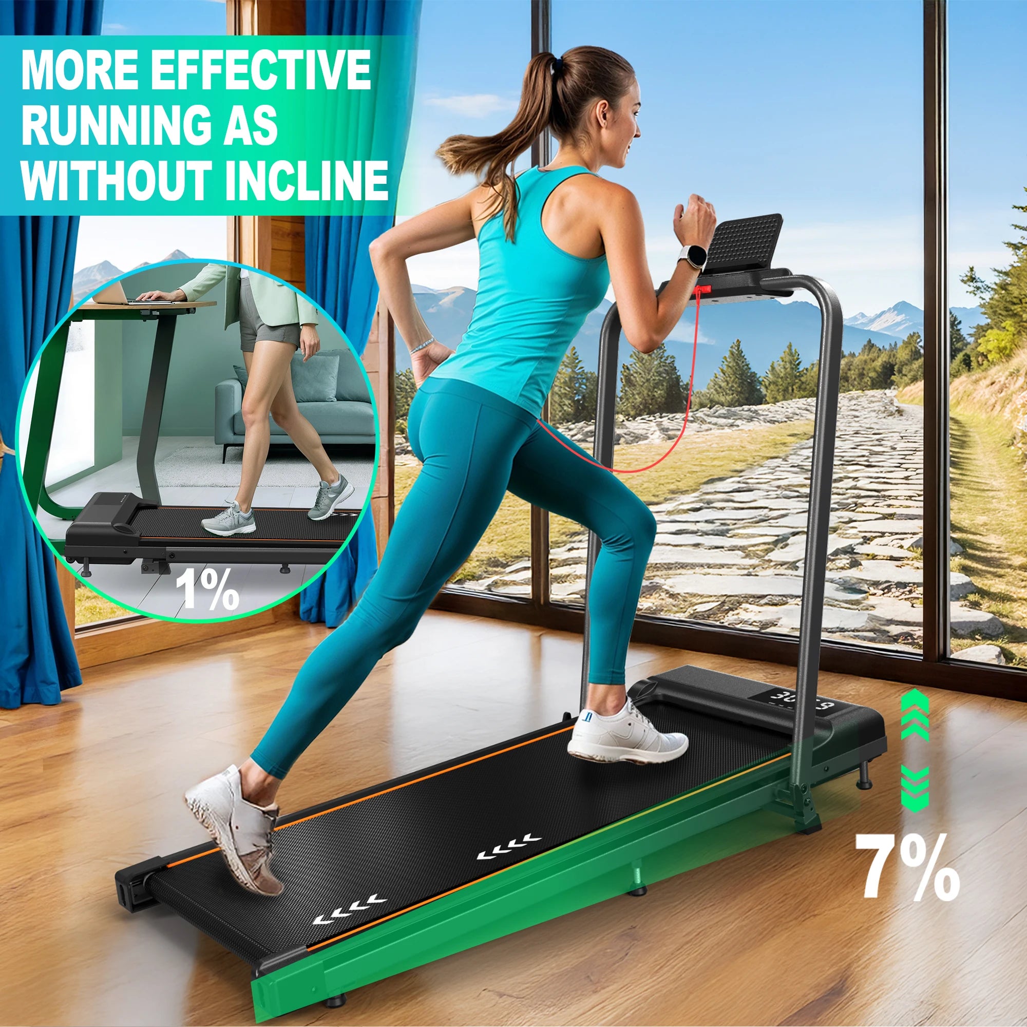 Mettlematic Adjustable Walking Pad 1-12Km/H